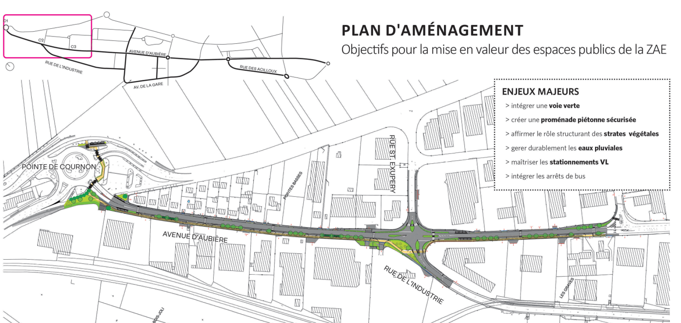 Plan d’aménagement des espaces publics - secteurs C1-C3 (2025, Cabinet Merlin)